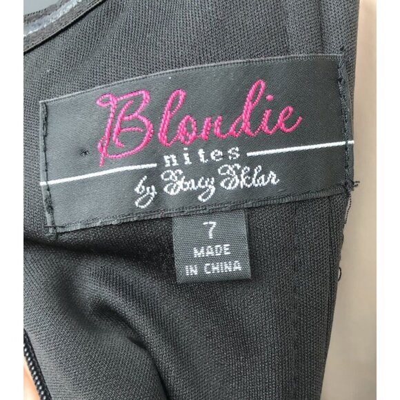 Vintage Blondie Nites Stacy Sklar Strapless Embellished Tulle Dress 7 y2k Prom - Picture 5 of 10